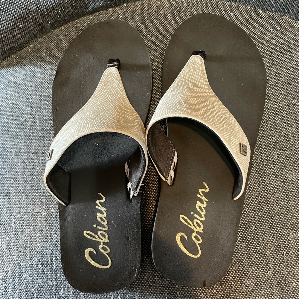 Cobian Black and Tan Women's Sandals